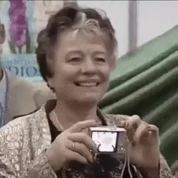 Sweet Granny Shooting A Picture GIF