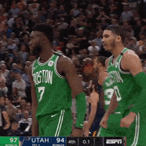 Sweet Jasyon Tatum Back Hug Jaylen Brown GIF
