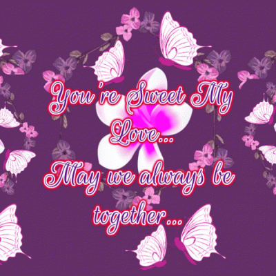 Sweet Love Butterflies Romantic Text GIF