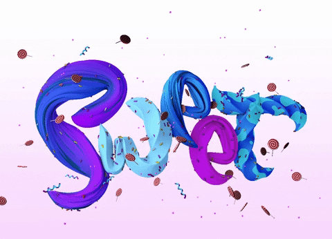 Sweet Love Candies Digital Text GIF