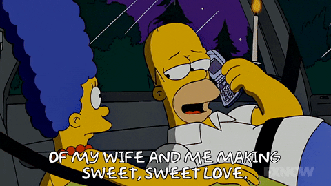 Sweet Love Couple The Simpsons GIF