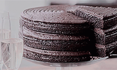 Sweet Moist Cake Sliced GIF