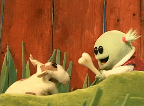Sweet Nanalan Giving Bone Treat GIF