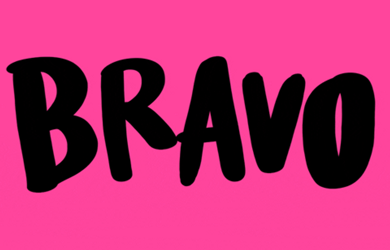Sweet Pink Bravo Typography GIF