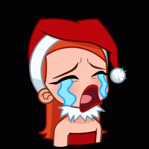 Sweet Santa Animated Crying GIF