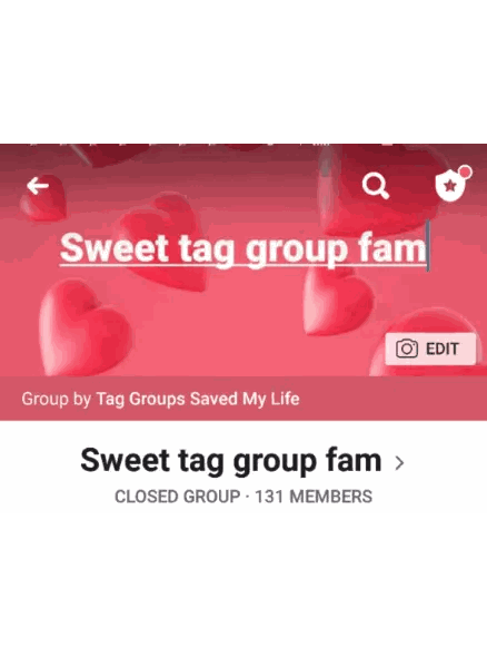 Sweet Tag Group Fam Closed