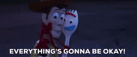 Sweet Toy Story Forky Hugging Woody GIF