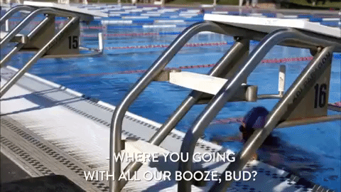 Swimmer Some Alone Time Skiff GIF