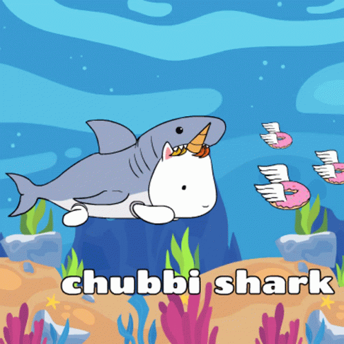 Swimming Chubbi Baby Shark GIF