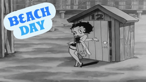 Swimsuit Betty Boop Beach Time GIF