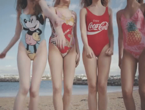 Swimsuit Friends Bonding GIF