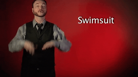 Swimsuit Man Hand Sign GIF