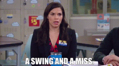 Swing And A Miss Amy Sosa GIF
