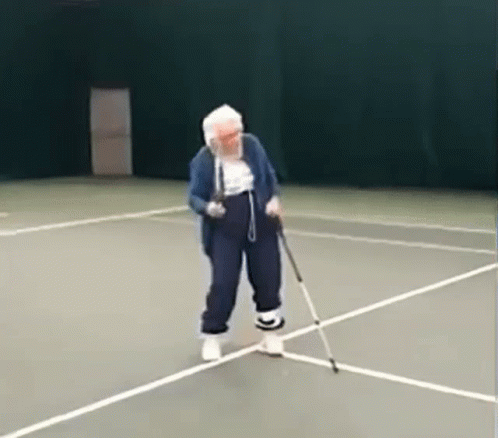 Swing And A Miss Old Woman GIF