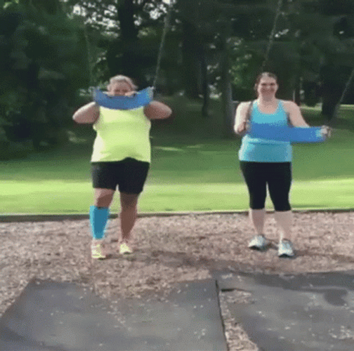 Swing Set To The Face Fails GIF