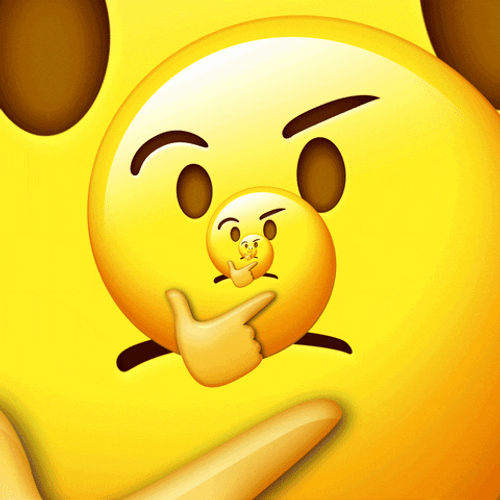 Swirling Thinking Emoji GIF