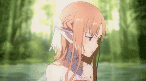 Sword Art Online Asuna Looking Up GIF