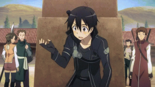 Sword Art Online Kirito Close Open Hands GIF