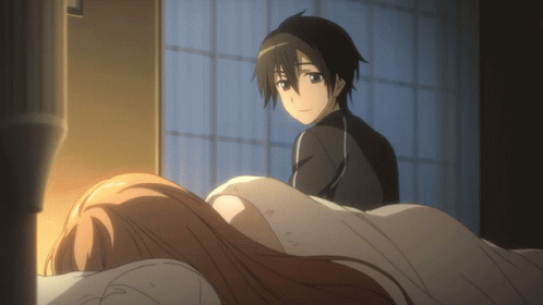 Sword Art Online Kirito Waking Up Asuna GIF