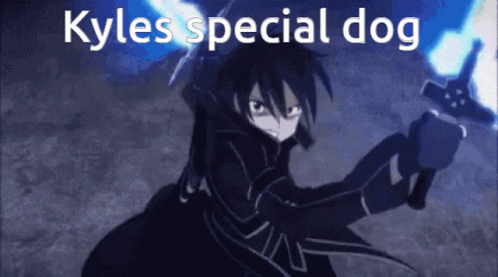 Sword Art Online Character Holding Sword Kyles Special Dog GIF