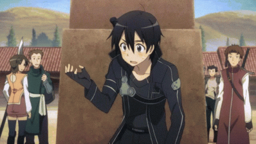 Sword Art Online Kirito Close Open Hands GIF