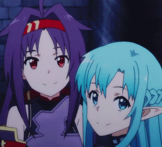 Sword Art Online Yuuki Asuna Peace GIF