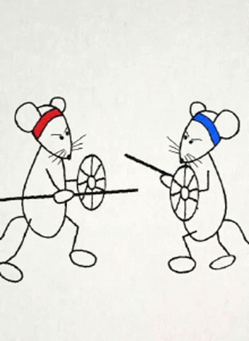 Sword Fight Drawing Mouse War GIF
