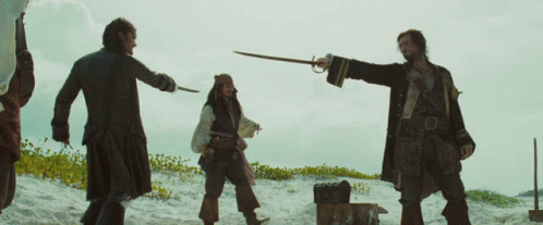Sword Fight Isla Cruces Pirates Battle GIF