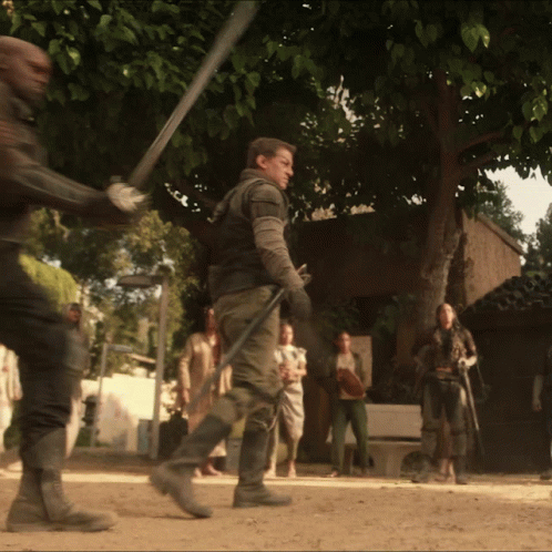 Sword Fight Jean Claude Van Vs Steven GIF