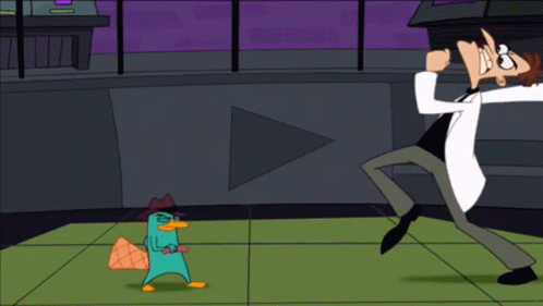 Sword Fight Perry The Platypus GIF
