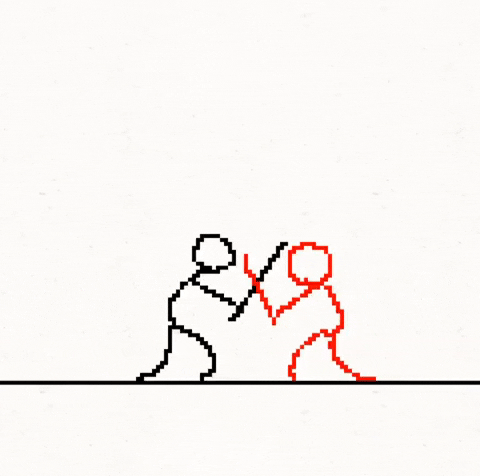 Sword Fight Stick Man GIF