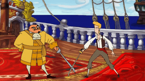 Sword Fight The Curse Of Monkey Island GIF