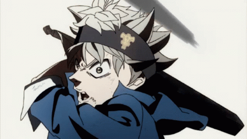 Sword Fighting Asta Black Clover GIF