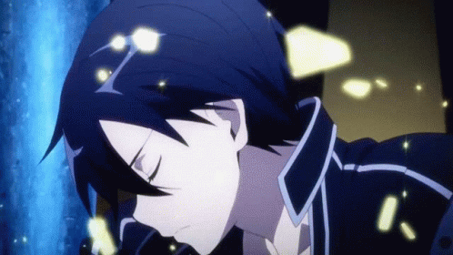Sword Fighting Asuna Kirito Couple GIF