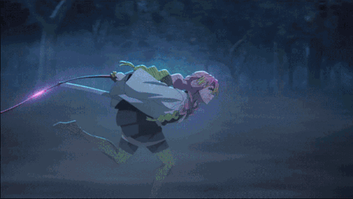 Sword Fighting Demon Slayer Mitsuri GIF