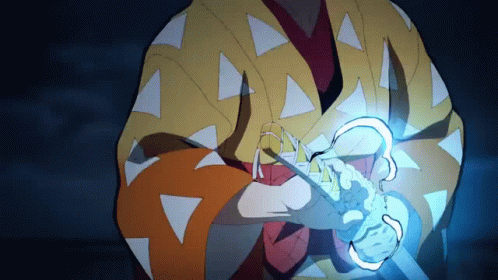 Sword Fighting Demon Slayer Tanjiro Inosuke GIF