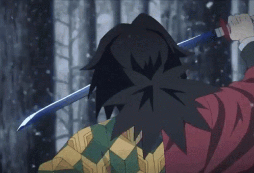 Sword Fighting Giyu Tomioka Demon Slayer Hashira GIF