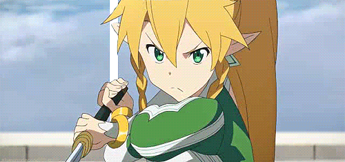 Sword Fighting Leafa Sword Art Online GIF
