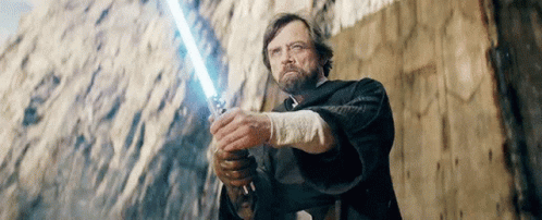 Sword Fighting Light Saber Star Wars Luke GIF