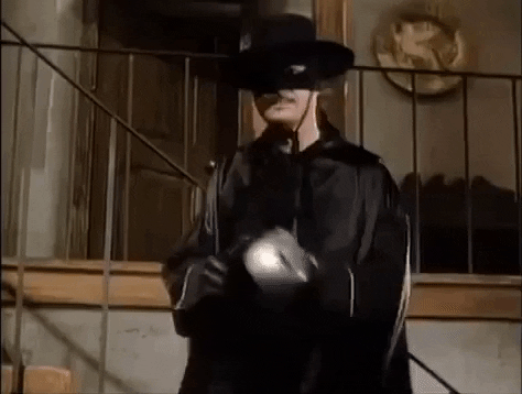 Sword Fighting Mask Zorro GIF