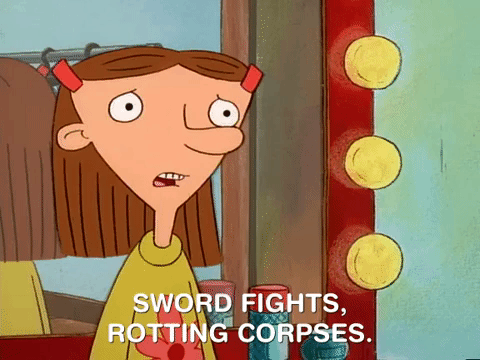 Sword Fighting Rotting Corpses Hey Arnold GIF