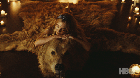 Sydney Sweeney Huge Fireplace GIF