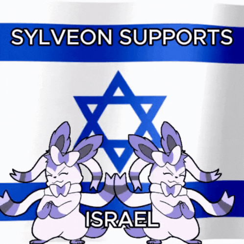 Sylveon With Israel Flag