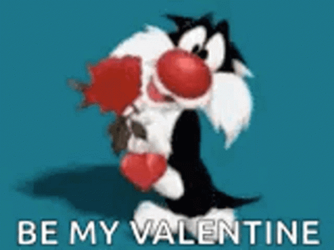 Sylvester Pussycat Will You Be My Valentine GIF