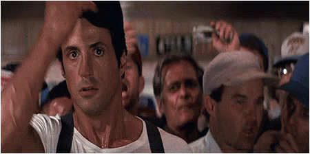 Sylvester Stallone Backwards Hat Over The Top GIF
