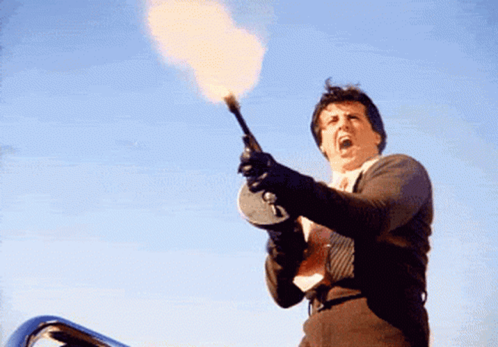 Sylvester Stallone Machine Gun GIF