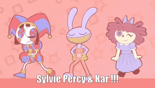 Sylvie Percy and Kar on Pink Background