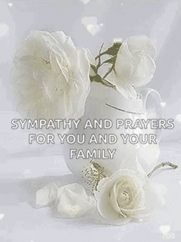 Sympathy Prayers White Roses GIF
