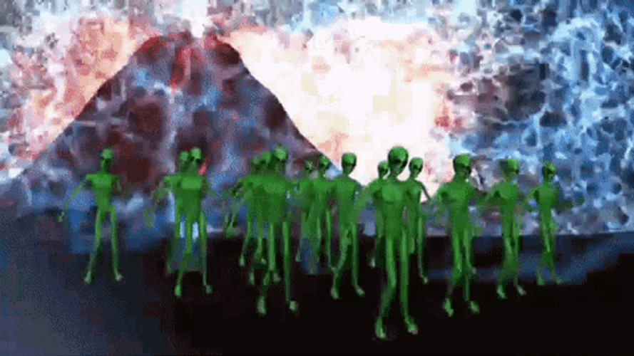 Synchronized Sunglasses Alien Dancing GIF