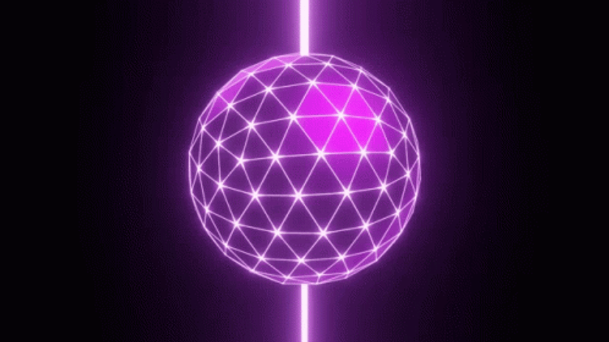 Synthwave Lilac Lights Sphere GIF